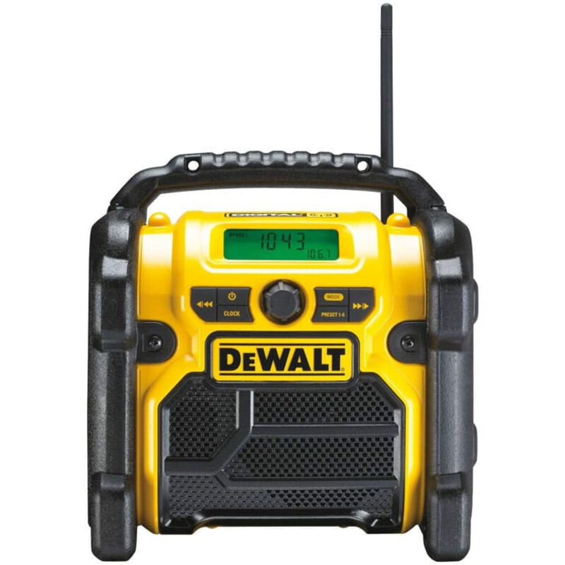 DeWalt DCR020 Radio de chantier DAB+ Li Ion 10 8 18V marche sur batteries & secteur