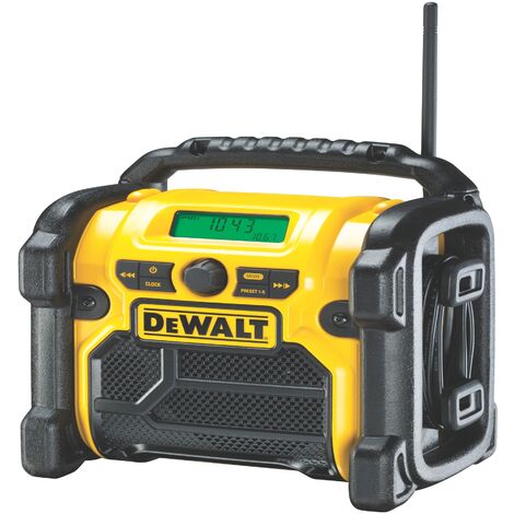 DEWALT DCR019-QW - Radio compacta XR con cable o baterías 10.8V 14.4V y 18V XR Li-Ion