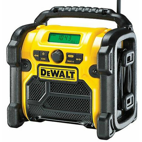 DeWalt DCR020 Radio de chantier DAB+ à batteries 10,8-18V - marche sur batteries & secteur