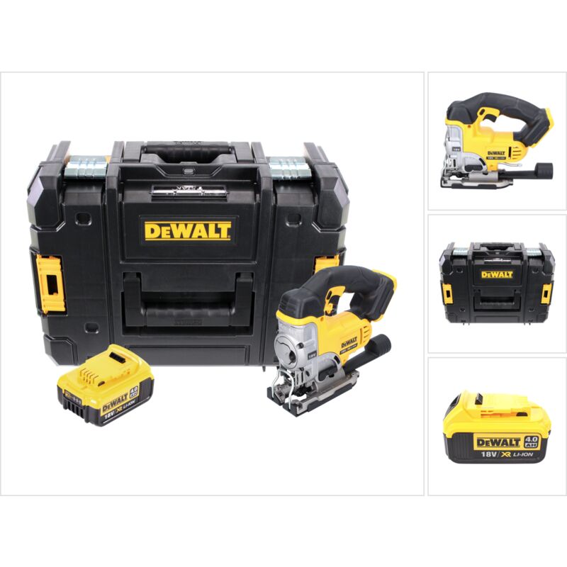Dcs 331 18V xr Li-Ion Scie sauteuse sans fil + Coffret tstak DWST1-70703 avec Insert + 1 x Batterie dcb 182 18V 4,0 Ah - Dewalt