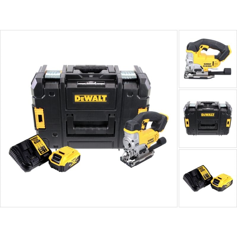 Dcs 331 P1 18V xr Li-Ion Scie sauteuse sans fil + Coffret tstak DWST1-70703 + 1 x Batterie dcb 184 18V 5,0 Ah + Chargeur dcb 105 - Dewalt