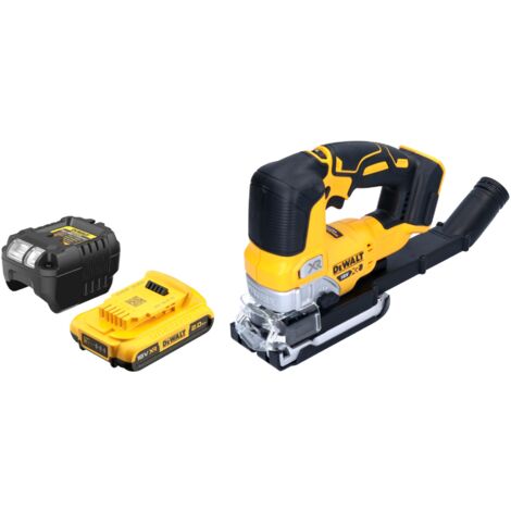 DeWalt DCS 334 D1 Akku Pendelhub Stichsäge 18 V Brushless + 1x Akku 2,0 Ah + Ladegerät