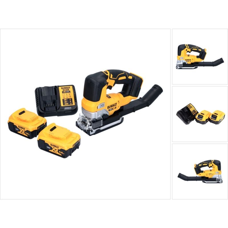 Dcs 334 P2 Scie sauteuse pendulaire sans fil Brushless 18V + 2x Batteries 5,0Ah + Chargeur - Dewalt