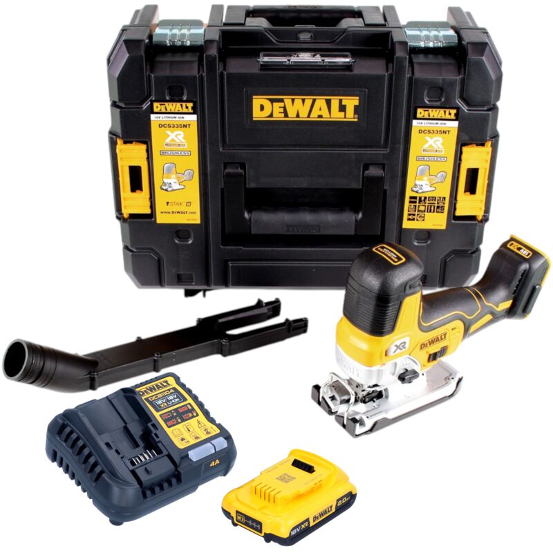 Image of Dewalt - dcs 335 D1 Akku Stichsäge 18V + 1x Akku 2,0 Ah + 1x Schnellladegerät in tstak