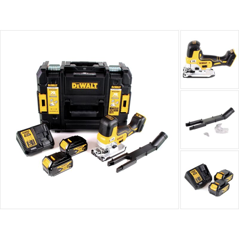 DeWalt DCS 335 M2 Scie sauteuse sans fil 18V + 2x Batteries 4,0 Ah + Chargeur rapide + Coffret de transport TSTAK