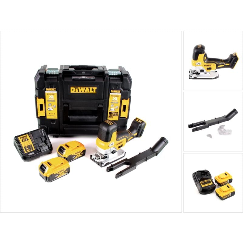 Dcs 335 P2 Scie sauteuse sans fil 18V + 2x Batteries 5,0 Ah + Chargeur + Coffret tstak - Dewalt