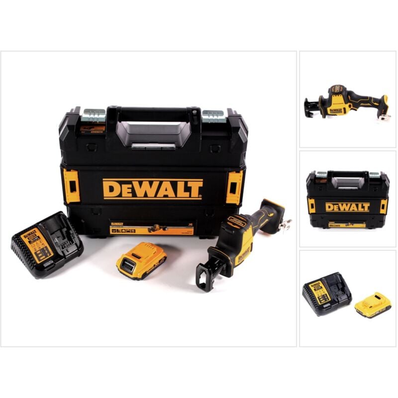 Dcs 369 D1 Scie sabre sans fil 18 v + 1x accu 2,0 Ah + chargeur + tstak - Dewalt