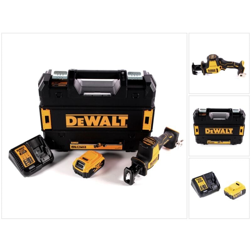 Dcs 369 P1 Scie sabre sans fil 18 v + 1x batterie 5,0 Ah + chargeur + tstak - Dewalt