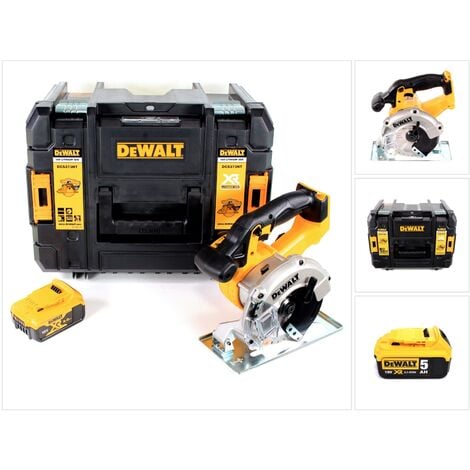 Dewalt DCS 373 Scie circulaire sans fil métal 18V Li-Ion + Coffret de transport TSTAK + Lame de scie 140mm + 1x Batterie DCB 184 5,0 Ah