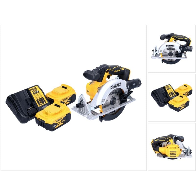 Dcs 565 P2 Scie circulaire 18 v 165 mm Brushless + 2x batterie 5,0 Ah + chargeur - Dewalt