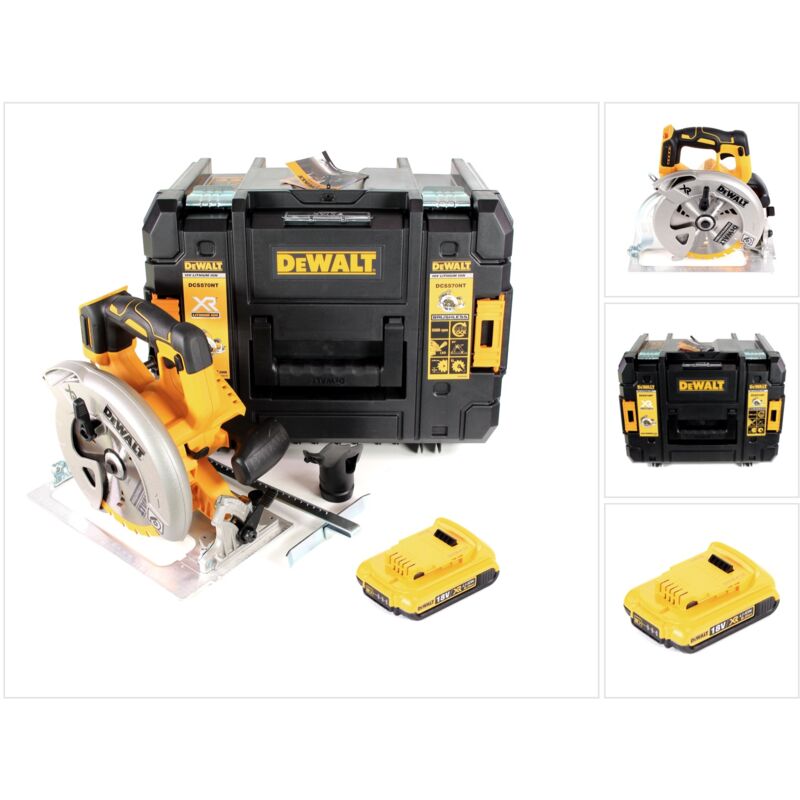 

DeWALT DCS 570 Sierra circular a batería XR 18V en maletín TSTAK + 1x Batería DCB 183 2,0 Ah