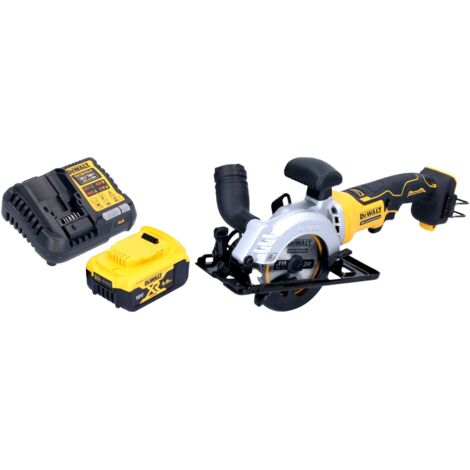 DeWalt DCS 571 P1 Akku Handkreissäge 18 V 115 mm Brushless + 1x Akku 5,0 Ah + Ladegerät
