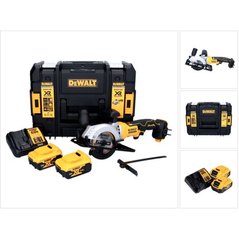 DeWalt DCS 571 P2 Akku Handkreissäge 18 V 115 mm Brushless + 2x Akku 5,0 Ah + Ladegerät + TSTAK