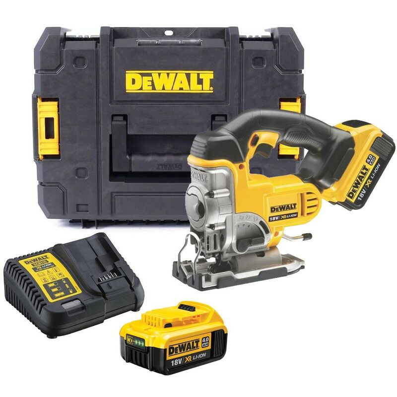 DeWalt DCS331M2 18v XR Cordless Jigsaw + 2 x 4.0ah Battery Charger + Tstak