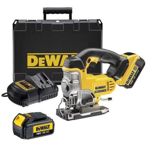 DeWALT DCS331M2 Scie sauteuse sans fil 18 V 4 Ah avec mouvement pendulaire – 2 batteries et coffret