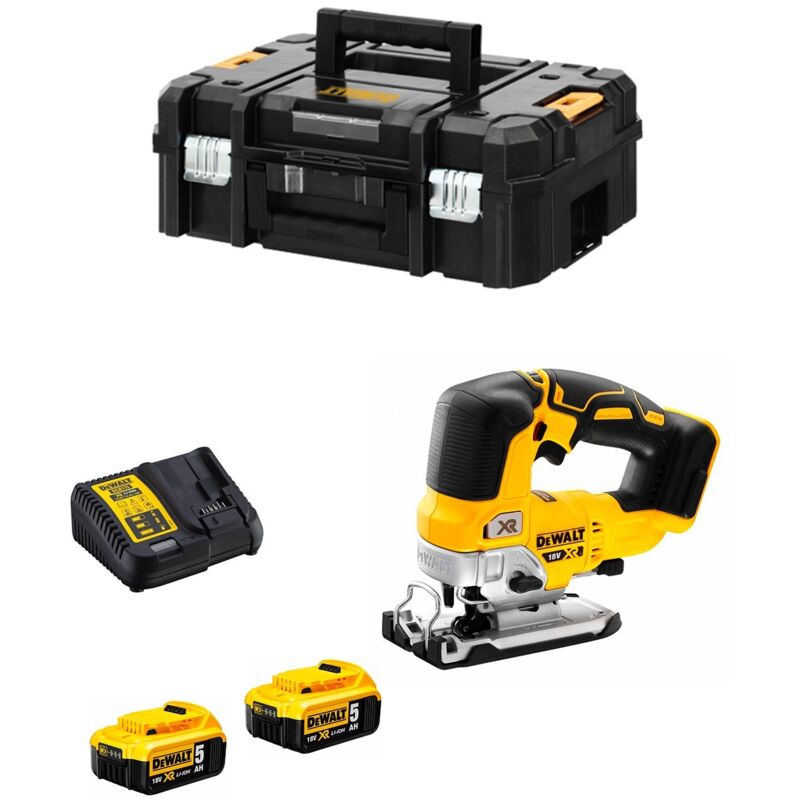 Scie sauteuse DEWALT 18V XR 5Ah + 2 batteries + chargeur DCS334P2 - vue 3