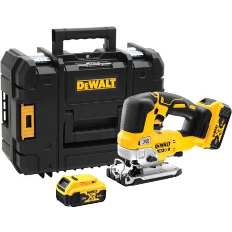 DeWALT DCS334P2 18V XR Brushless Top Handle Jigsaw 2x5ah Batts