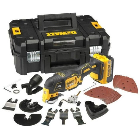 DEWALT DCS355M1 Multi-cutter à batterie 18V (1 x 4Ah) + set d'accessoires 35 pièces