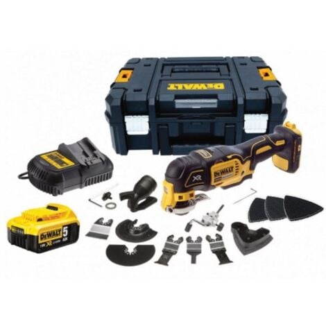 DeWalt DCS355P1 18V XR Brushless Multi-Tool with 35pc Accessory Kit, 1 x 5.0Ah Battery and Case