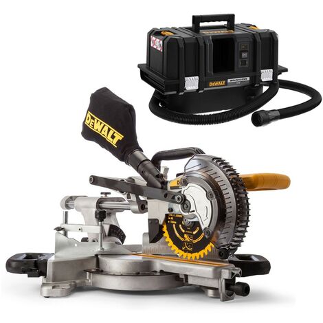 Dewalt DCS365N 18v Cordless XPS 184mm Mitre Saw XPS Bare + DCV586M Vacuum