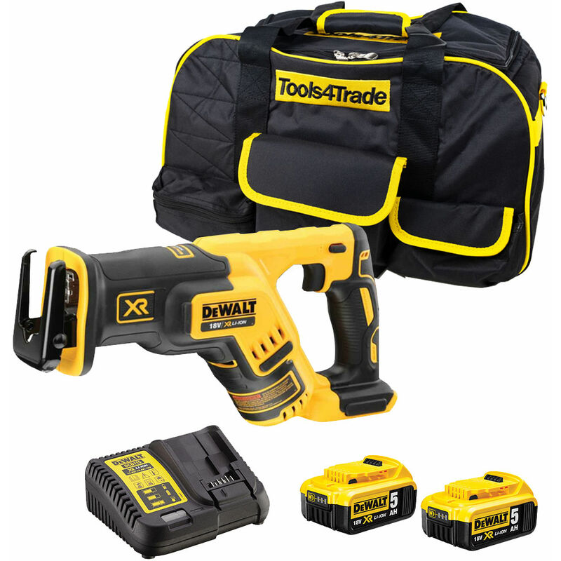Dewalt Dck2046p2 18V Brushless Twin Nailer Kit With 2 X 5.0Ah Batteries & Charger In Bag