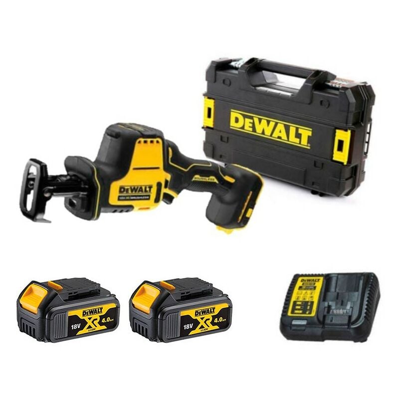 DCS369M2-QW Scie sabre xr 18V 2 x 4.0 Ah batteries + chargeur en coffret - Dewalt