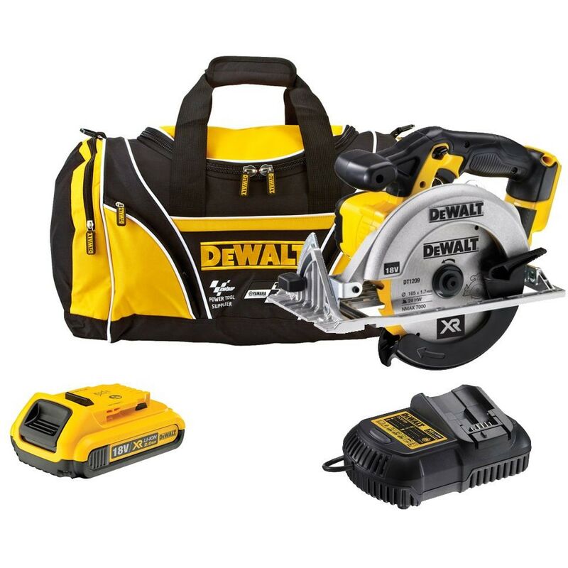 Dewalt - DCS391D1 18v Heavy Duty xr Circular Saw + 1 x 2.0ah, Charger + Bag