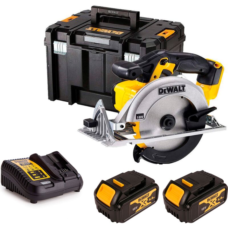 DCS391M2 18V xr Circular Saw 165mm with 2x 4.0Ah Batteries Charger Case - Dewalt