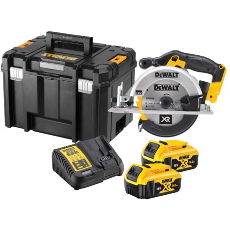 DeWalt DCS391P2 18v Heavy Duty XR Circular Saw + 2 x 5.0ah Batts, Charger + Case