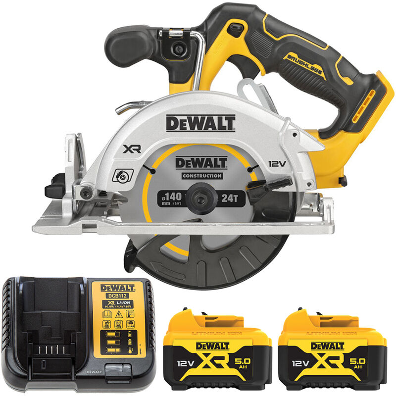 Dcs512 12V Xr Cordless Brushless 140Mm Circular Saw With Carry Case Dewalt Dewalt US