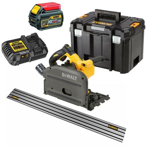 Dewalt DCS520T1 54v XR FLEXVOLT Cordless Plunge Saw 165mm -1x 6.0ah + Guide Rail