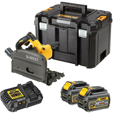 Dewalt DCS520T2-QW Scie circulaire plongeante 54V XR FLEXVOLT - 2 batteries 54V 6.0Ah, chargeur, coffret