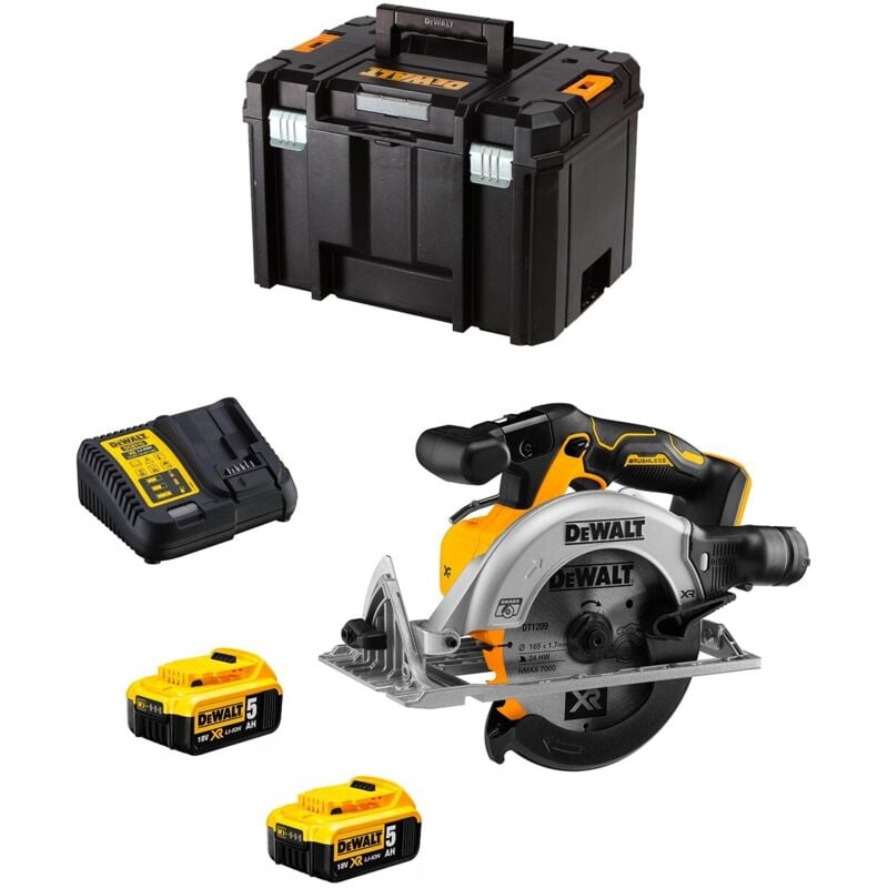 Scie Circulaire DeWALT DCS565P2T (2 x 5,0 Ah DCB115 TSTAK VI)