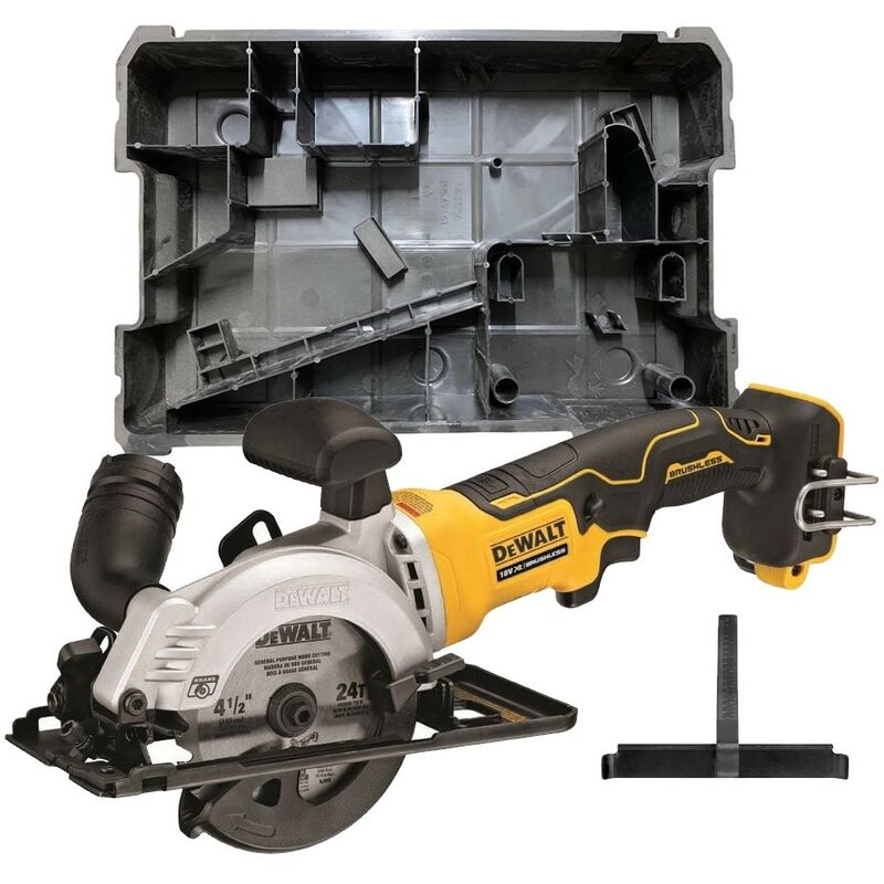 DCS571N 18v Brushless xr 115mm Compact Circular Saw Bare + Tstak Inlay - Dewalt