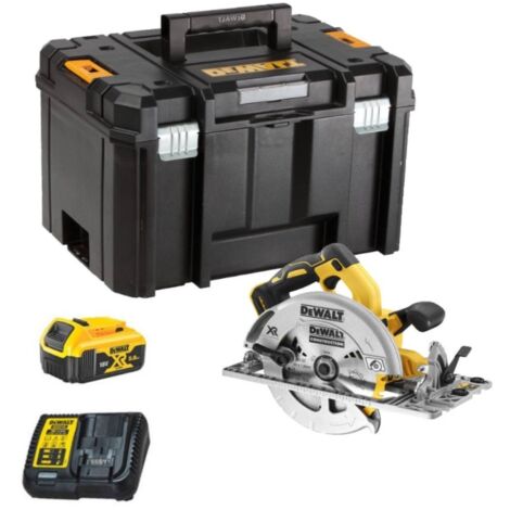 Dewalt DCS572P1-QW Scie circulaire XR 18V 184 mm - 1 X 5.0 Ah batterie + chargeur en coffret