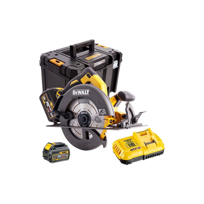 De Walt Dewalt Dcs575t2 54v Flexvolt 190mm Circular Saw With 2 X 6 0ah Batteries And Charger In