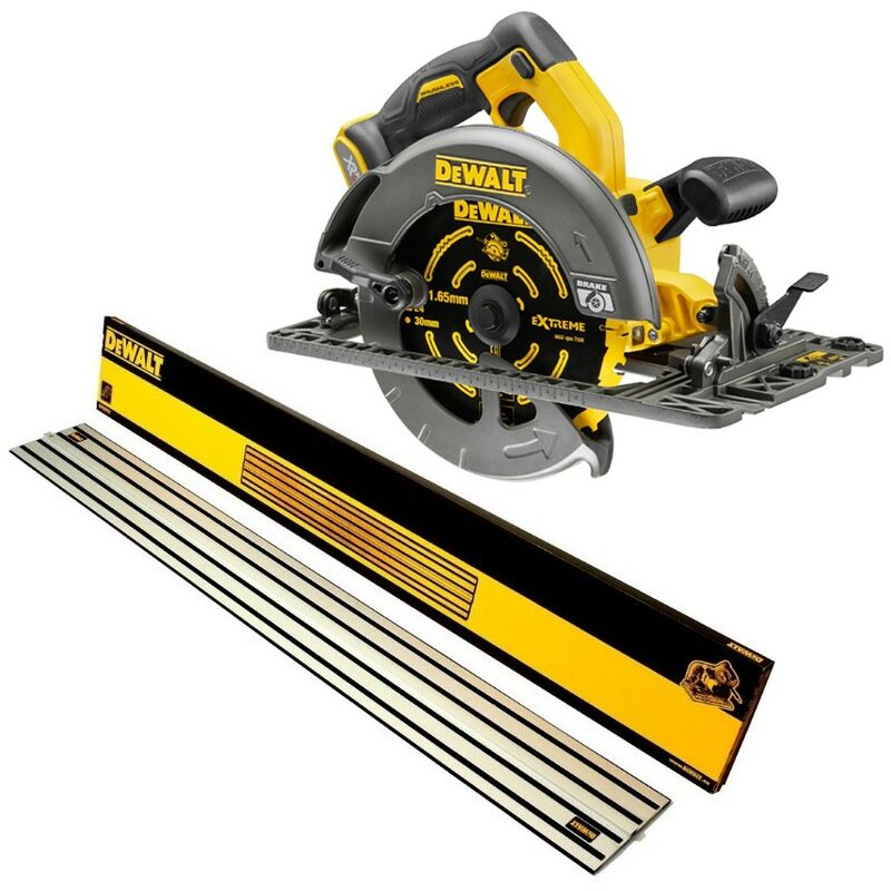 DCS576N 54v xr Flexvolt Circular Saw 190mm + 1.5m Guide Rail Track - Dewalt