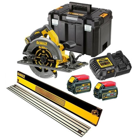 Dewalt DCS576T2 54v XR Flexvolt Circular Saw 190mm + 1.5M Guide Rail + 2 x 6ah