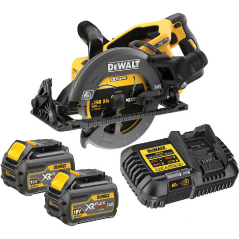 DeWALT DCS577T2-GB 54V XR FLEXVOLT 190mm High Torque Circular Saw Kit