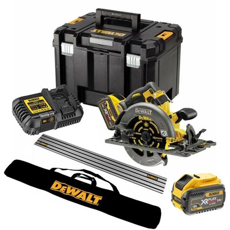 DeWalt DCS579X2 54v XR Flexvolt Circular Saw 190mm + Guide Rail + Bag + 2 x 9ah