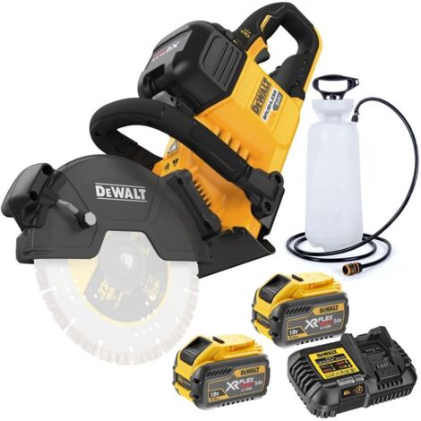 Dewalt DCS691X2 54v XR Flexvolt Cut Off Saw 230mm Wireless 2x 9ah + Water Bottle