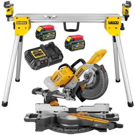 Dewalt DCS727T2 XR 2 X 54v Flexvolt Cordless 250mm Mitre Saw + DE7033 Leg Stand