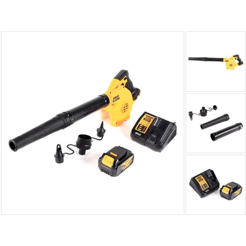 Dcv 100 M1 Souffleur / Souffleuse à feuilles 18 v + 1 x batterie dcb 182 4,0 Ah + chargeur dcb 115 - Dewalt