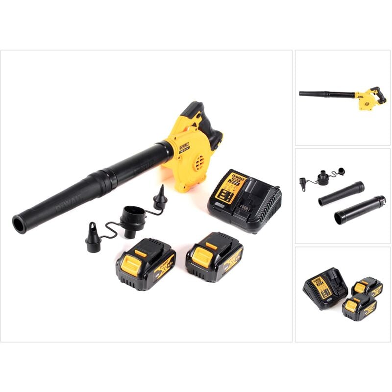 Dcv 100 M2 Souffleur / Souffleuse à feuilles 18 v + 2 x dcb 182 batterie 4,0 Ah + chargeur dcb 115 - Dewalt