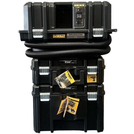 Dewalt DCV586MN-XJ Cordless FLexvolt Wet Dry Vacuum + 2x TSTAK Storage Cases