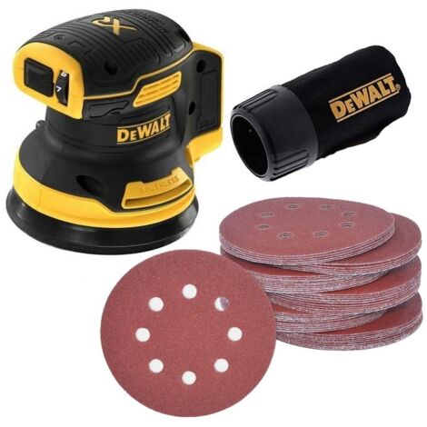 Dewalt DCW210N Cordless Brushless 18v XR Orbital Sander 125mm +50 Sanding Sheets