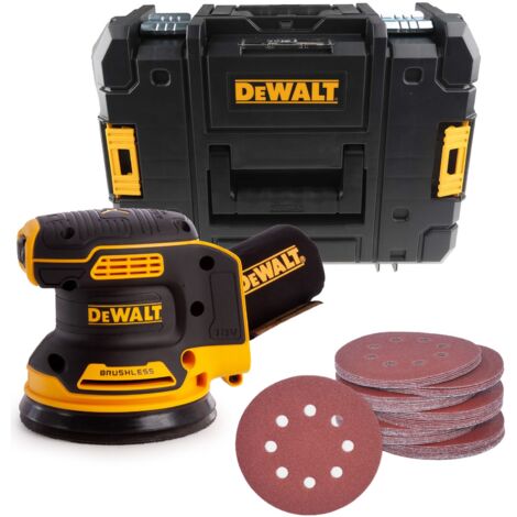 Dewalt DCW210N Cordless Brushless 18v XR Orbital Sander 125mm + Tstak +50 Sheets