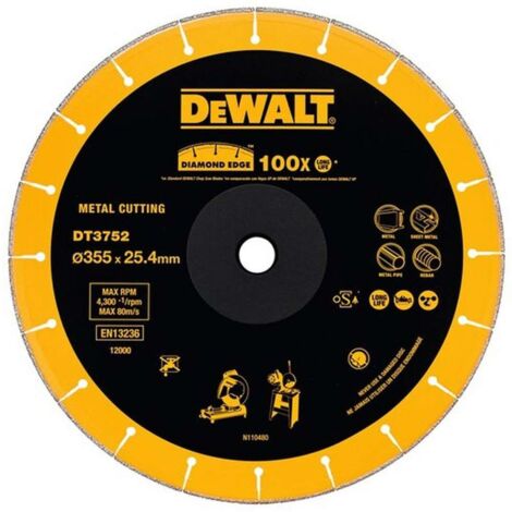 DEWALT Disco diamantato per troncatrice per metalli, DT3752-QZ