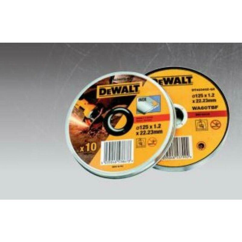 10 dischi piatti per taglio su acciaio 125x1,2 mm dt42340tz-qz - Dewalt