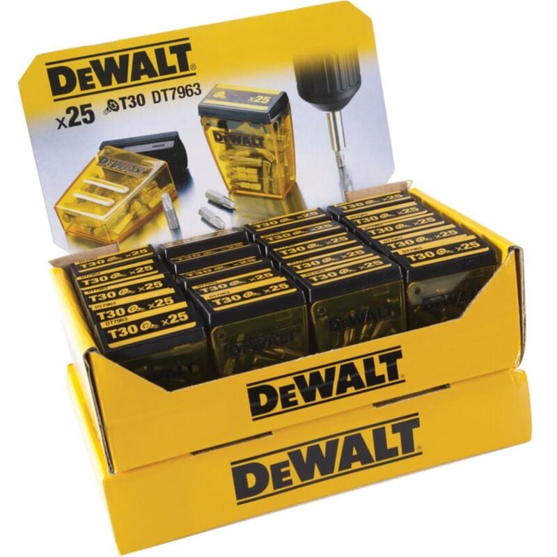 DP44-QZ Merchandiser with 20 x DT7963 (T30 x 25mm) - Dewalt